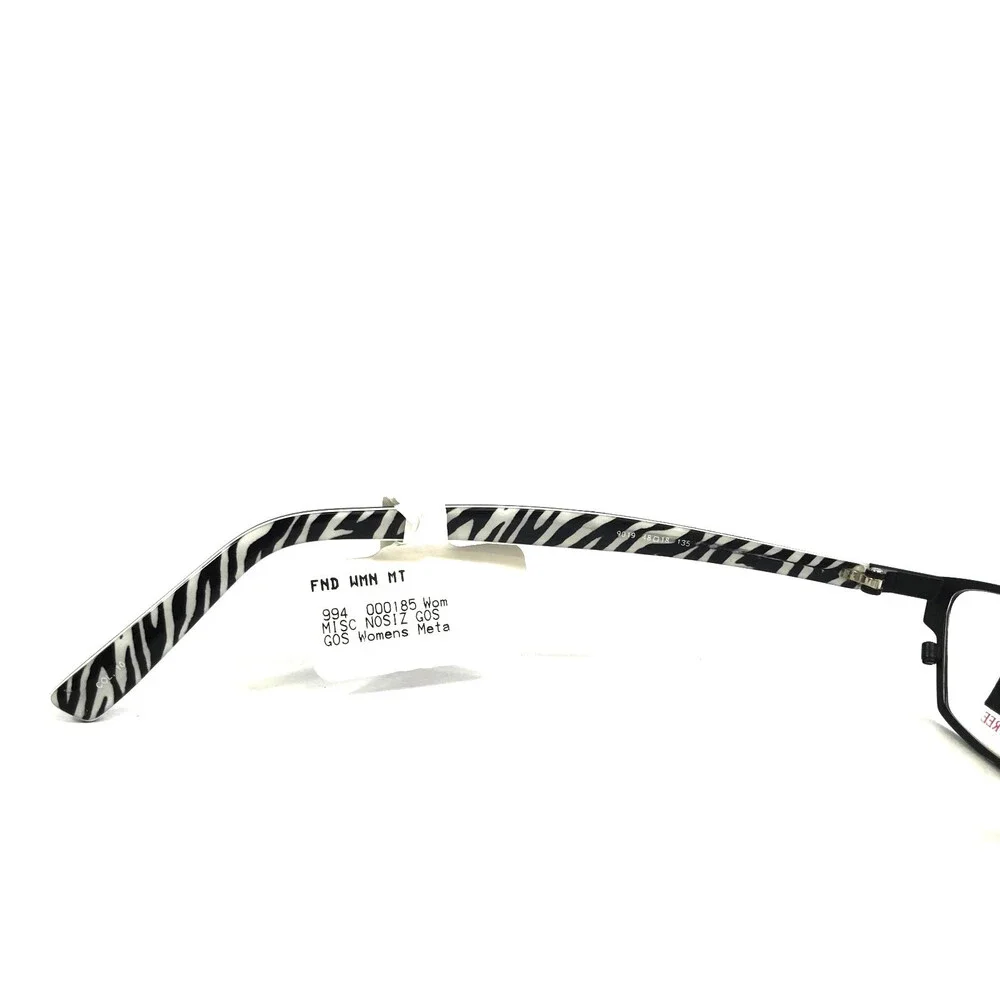 ogi Petite Eyeglasses Frames 9019 COL. 10 Black White Cat Eye Full Rim 48-18-135